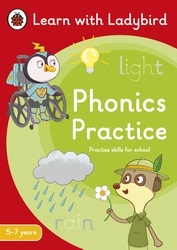 Book cover of Phonics Practice: A Learn with Ladybird Activity Book (5-7 years) by Ladybird