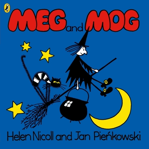 Book cover of Meg and Mog by Helen Nicoll