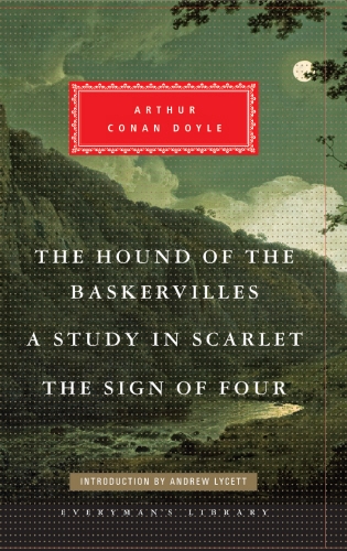 Book cover of The Hound of the Baskervilles, A Study in Scarlet, The Sign of Four by Arthur Conan Doyle