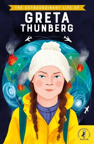 Book cover of The Extraordinary Life of Greta Thunberg by Devika Jina