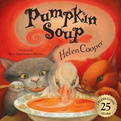 Book cover of Pumpkin Soup by Helen Cooper