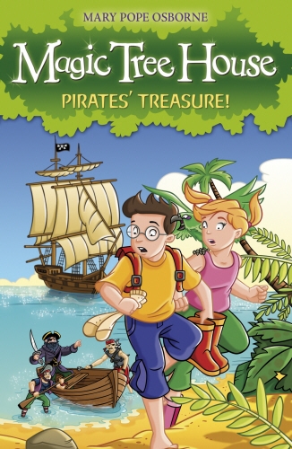 Book cover of Magic Tree House 4: Pirates' Treasure! by Mary Pope Osborne