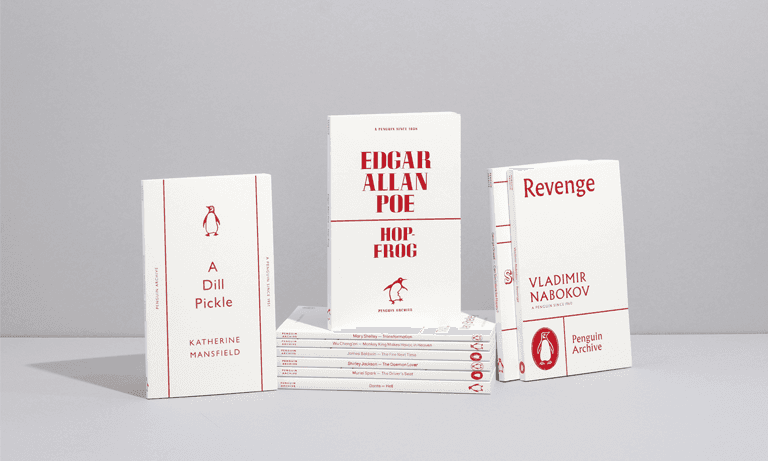 Image featuring a selection of books from the Penguin Archive