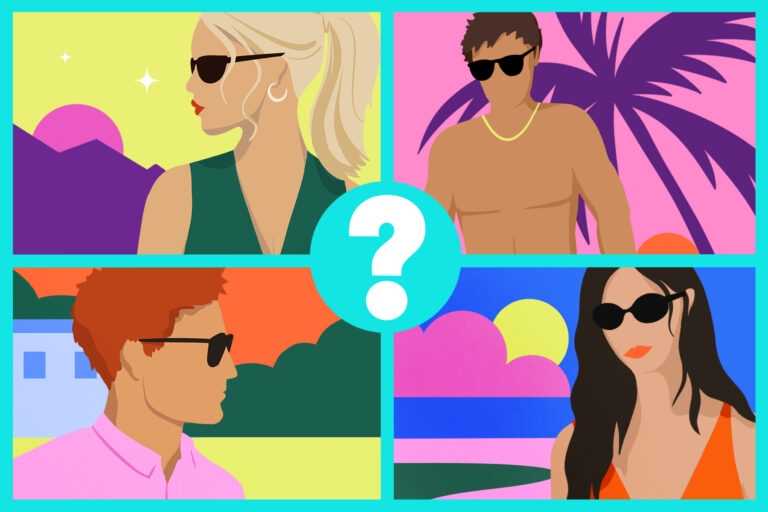 Emily Henry quiz illustration of characters